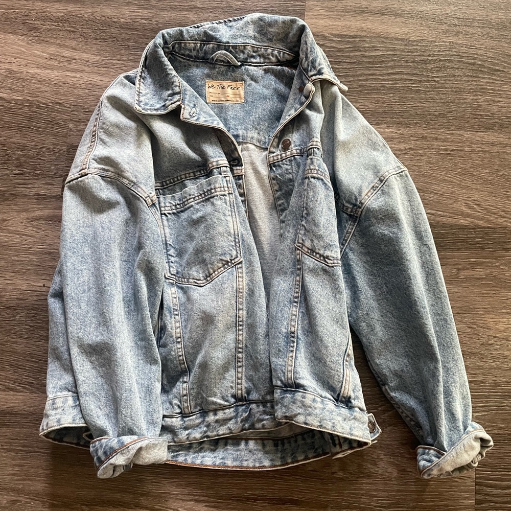 Free people opal swing denim jacket